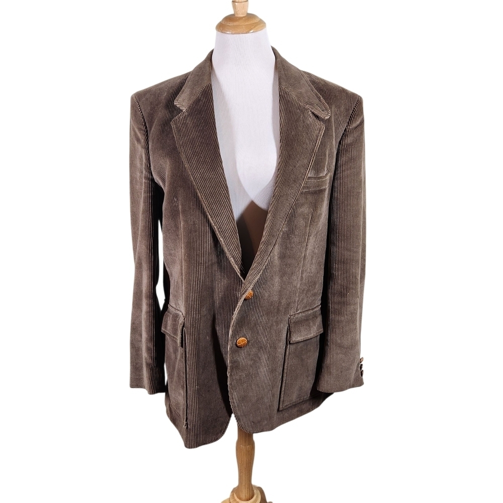 Egon Von Furstenberg Blazer Sport Coat corduroy brown, sz 44R